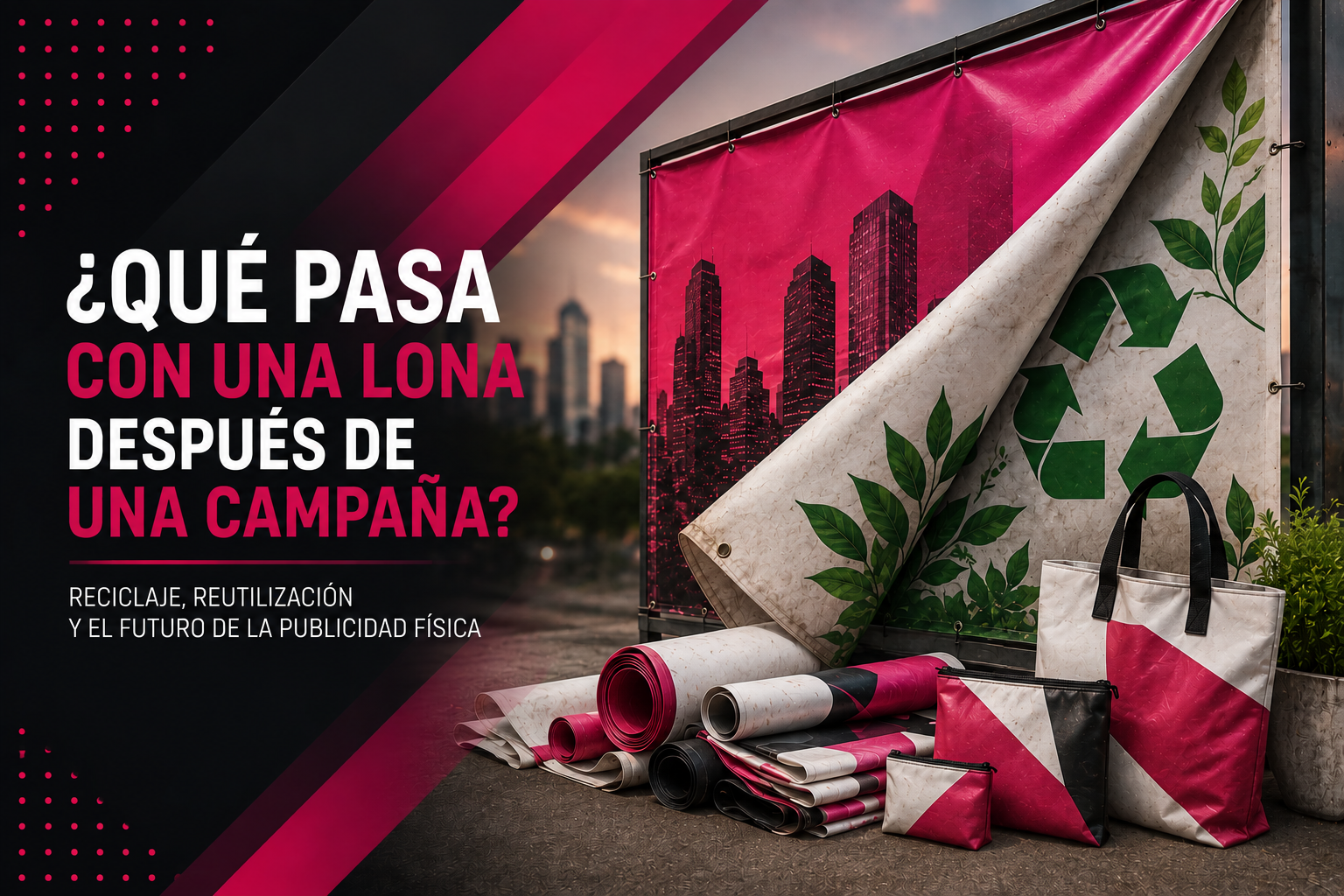 ¿Qué pasa con una lona después de una campaña? Reciclaje, reutilización y el futuro de la publicidad física
